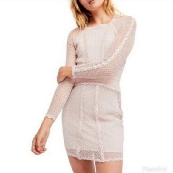 Free People Mixed Mesh Bodycon Dress - Picture 2 of 8